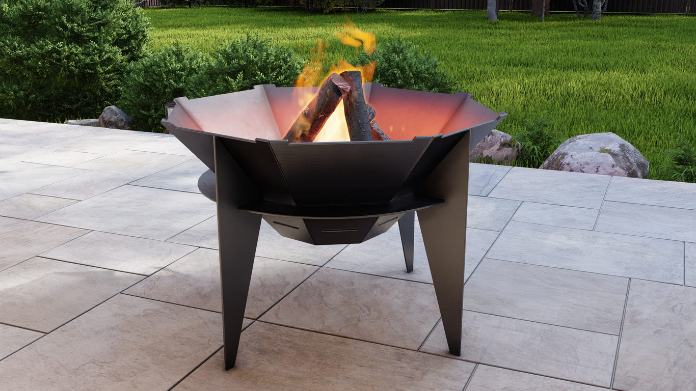 32-Inch Octagon Sky Fire Pit Grill. DXF, SVG files for plasma, laser cutting. Outdoor Barbecue. Фото 7
