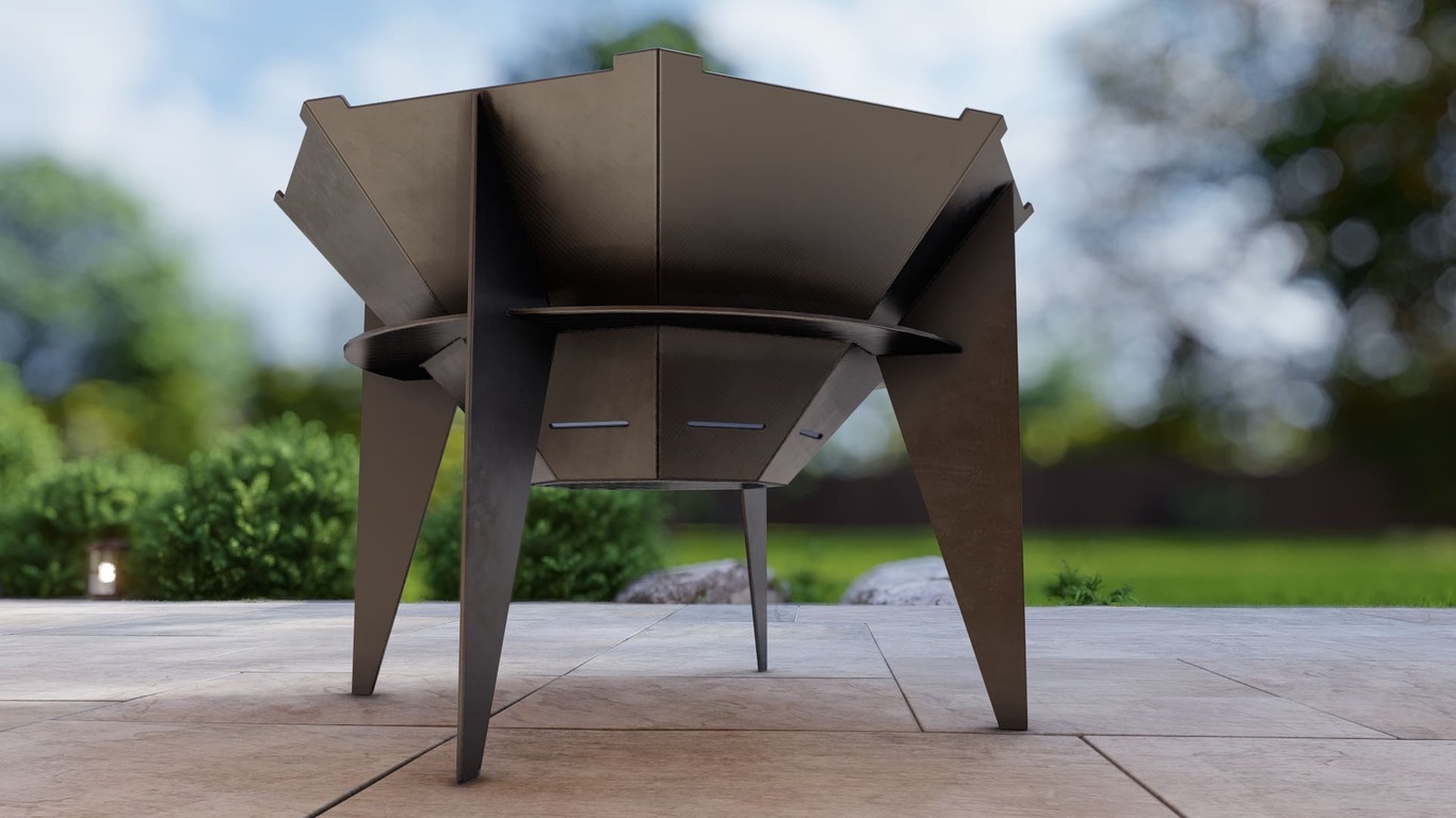 32-Inch Octagon Sky Fire Pit Grill. DXF, SVG files for plasma, laser cutting. Outdoor Barbecue. Фото 8