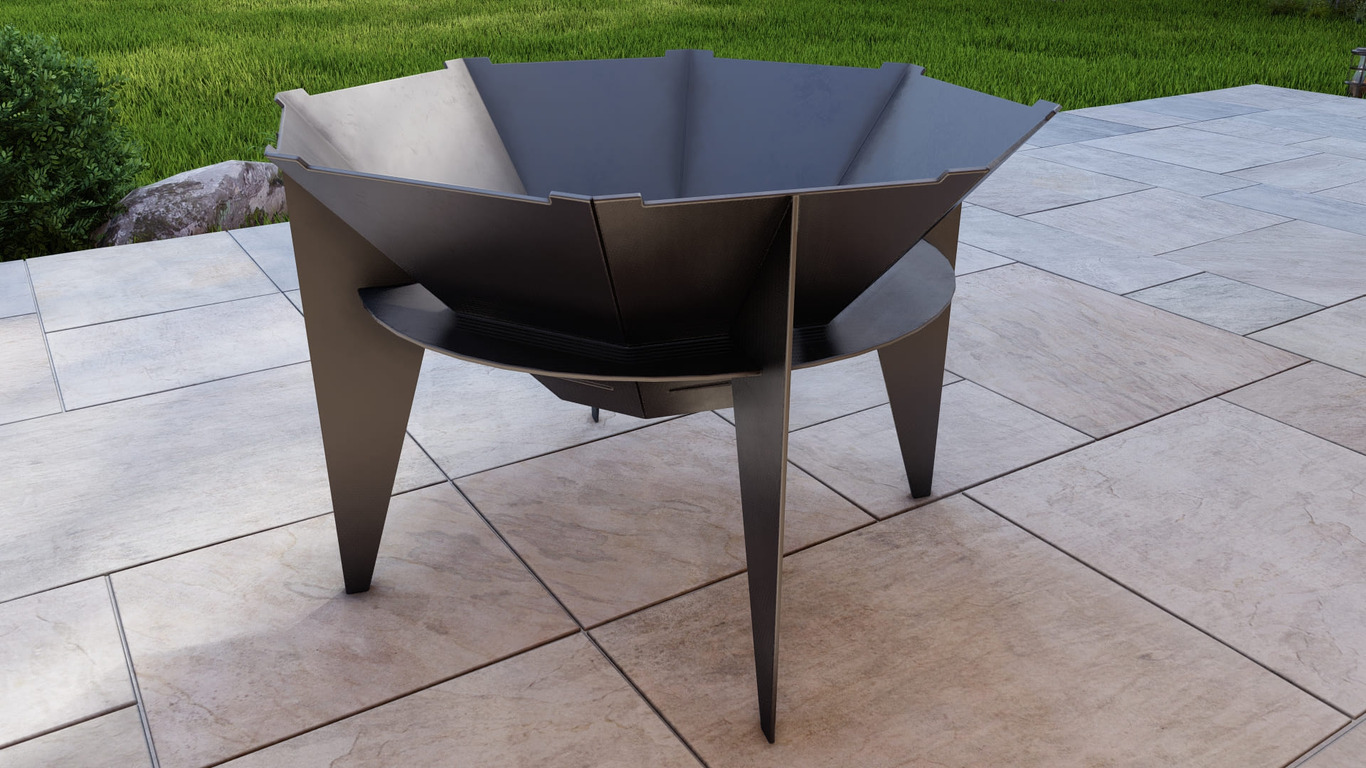 32-Inch Octagon Sky Fire Pit Grill. DXF, SVG files for plasma, laser cutting. Outdoor Barbecue. Фото 9