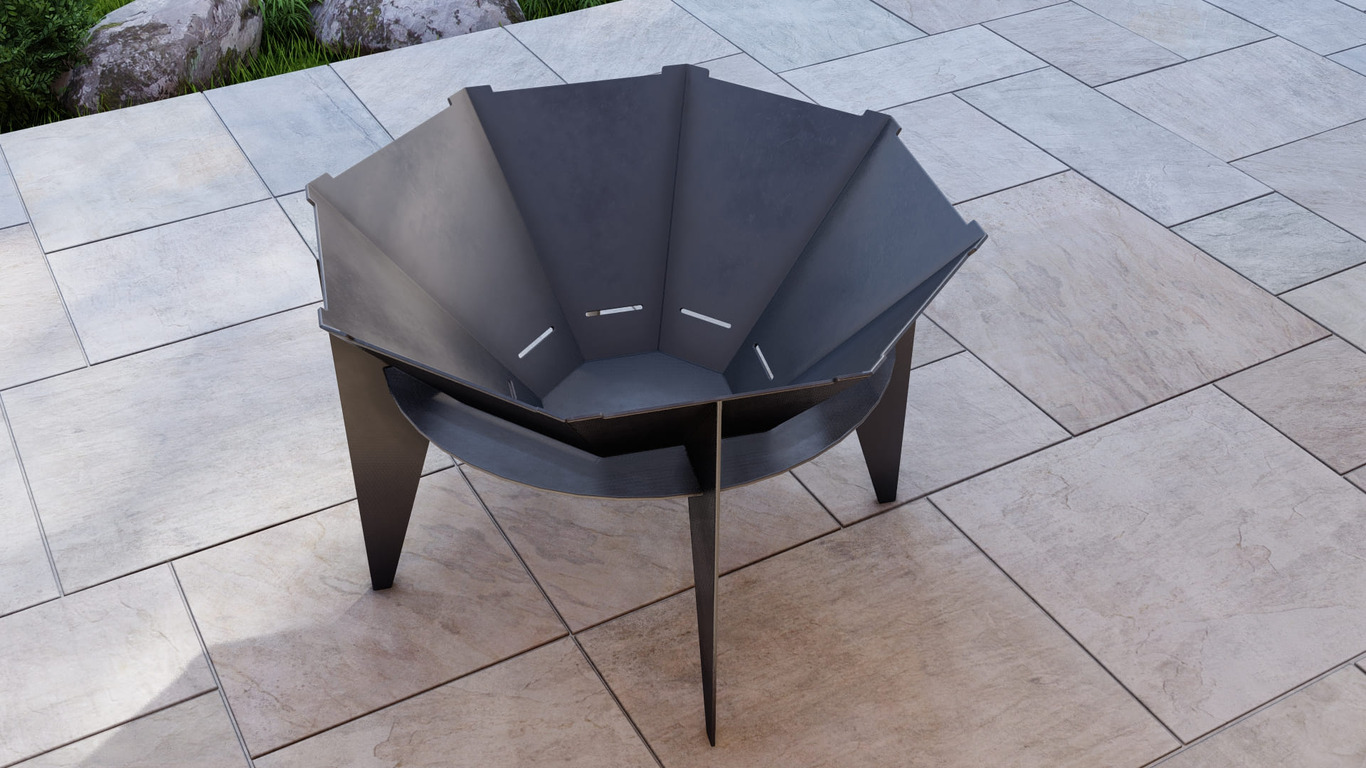 32-Inch Octagon Sky Fire Pit Grill. DXF, SVG files for plasma, laser cutting. Outdoor Barbecue. Фото 10