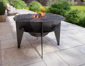 Braciere Ottagonale Cielo 800 mm con Griglia. File DXF, SVG per taglio plasma, laser. Barbecue da Esterno