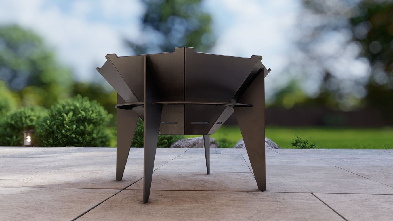 Sky Octagon Fire Pit Grill Two Sizes. DXF, SVG files for plasma, laser cutting. Outdoor Barbecue. Фото 14