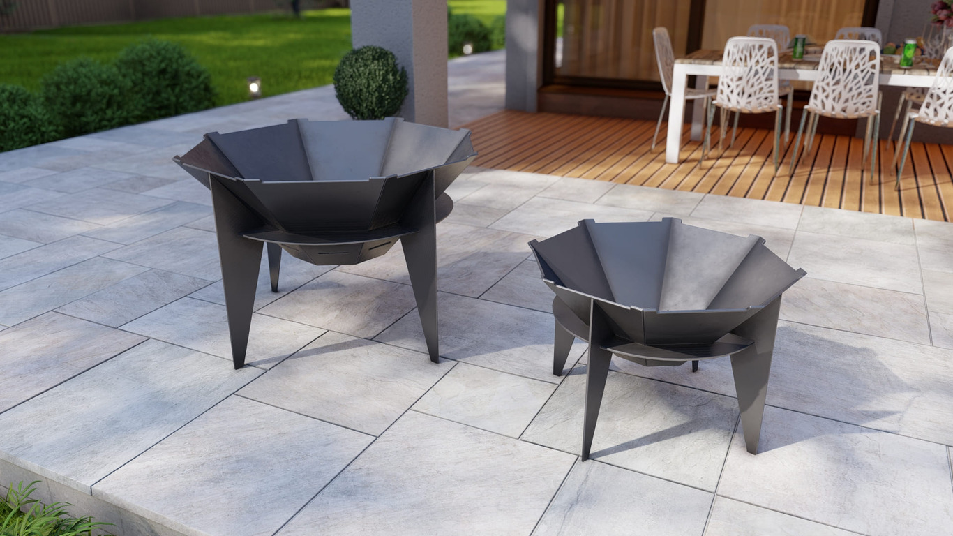 Sky Octagon Fire Pit Grill Two Sizes. DXF, SVG files for plasma, laser cutting. Outdoor Barbecue. Фото 7