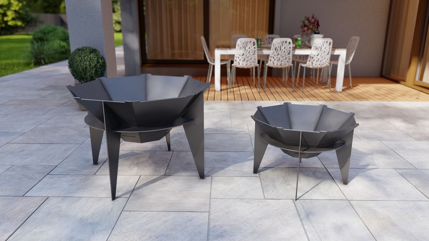 Sky Octagon Fire Pit Grill Two Sizes. DXF, SVG files for plasma, laser cutting. Outdoor Barbecue. Фото 8