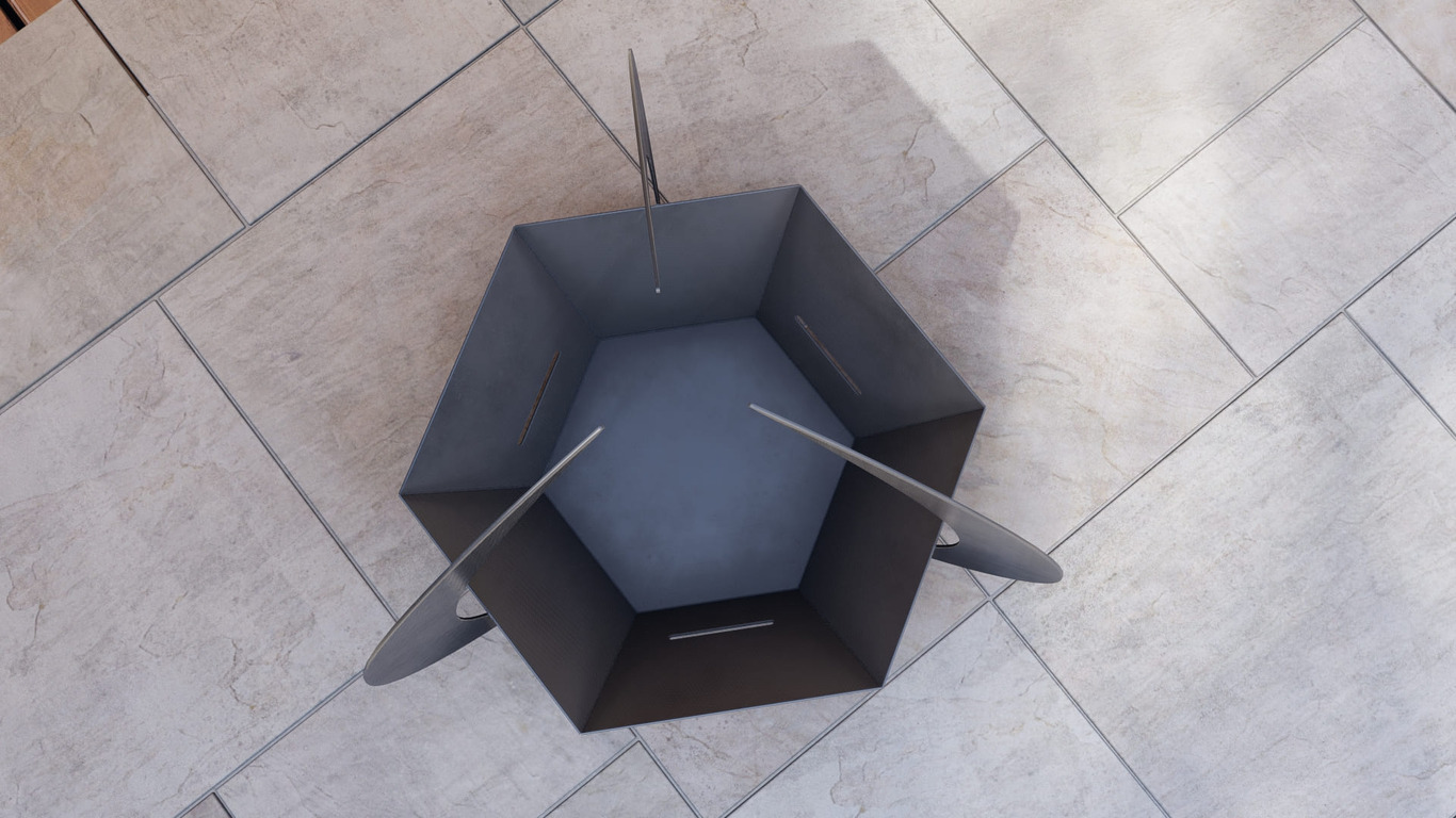 Hexagon Claw Fire Pit. DXF, SVG files for plasma, laser cutting. Фото 15