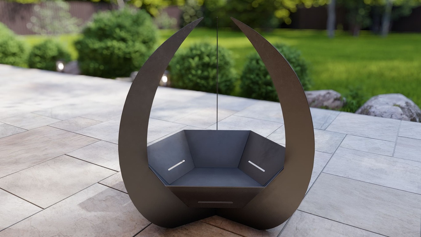 Hexagon Claw Fire Pit. DXF, SVG files for plasma, laser cutting. Фото 14