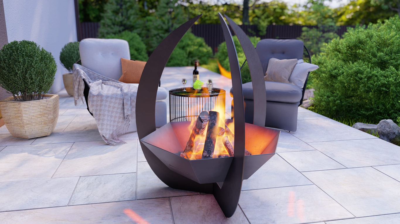 Hexagon Claw Fire Pit. DXF, SVG files for plasma, laser cutting. Фото 3