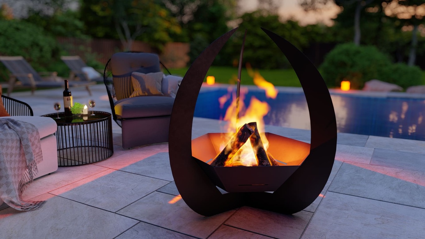 Hexagon Claw Fire Pit. DXF, SVG files for plasma, laser cutting. Фото 7