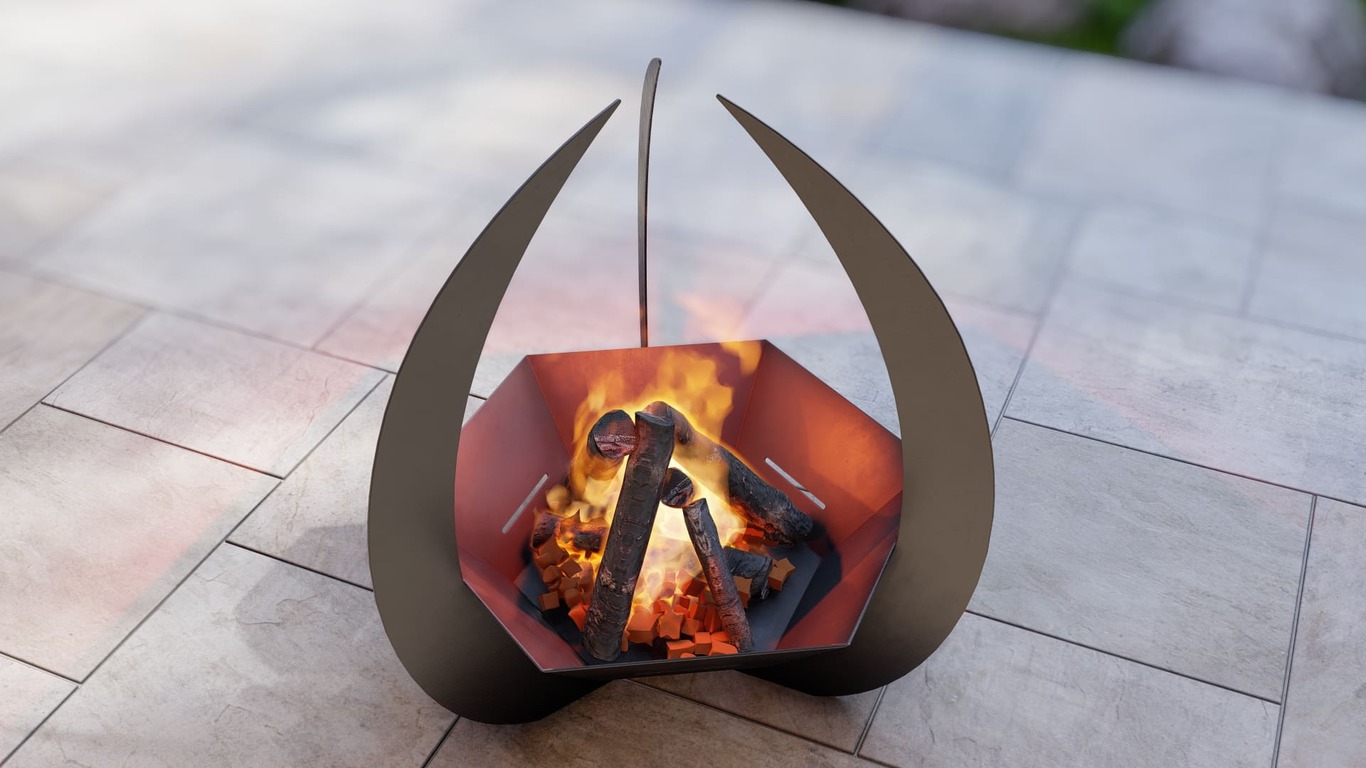 Hexagon Claw Fire Pit. DXF, SVG files for plasma, laser cutting. Фото 9