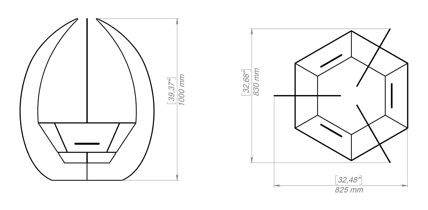 Hexagon Claw Fire Pit. DXF, SVG files for plasma, laser cutting. Фото 16
