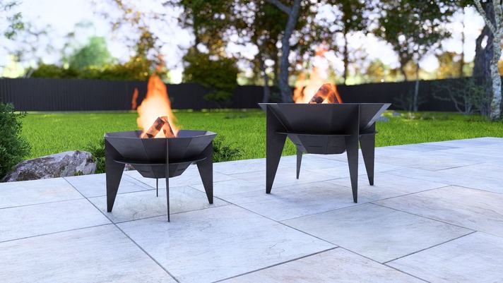 Octagon Sky Fire Pit Two Sizes. DXF, SVG files for plasma, laser cutting