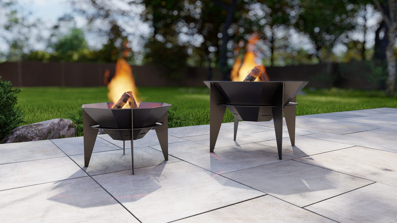 Octagon Sky Fire Pit Two Sizes. DXF, SVG files for plasma, laser cutting. Фото 3