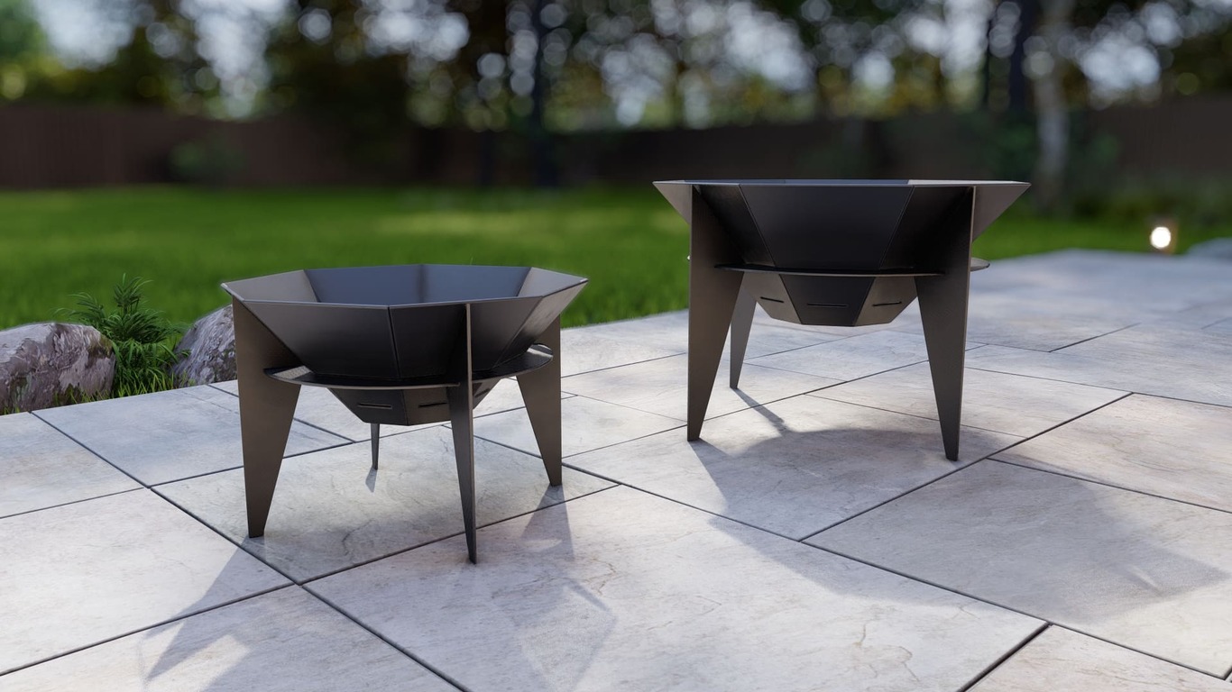 Octagon Sky Fire Pit Two Sizes. DXF, SVG files for plasma, laser cutting. Фото 4