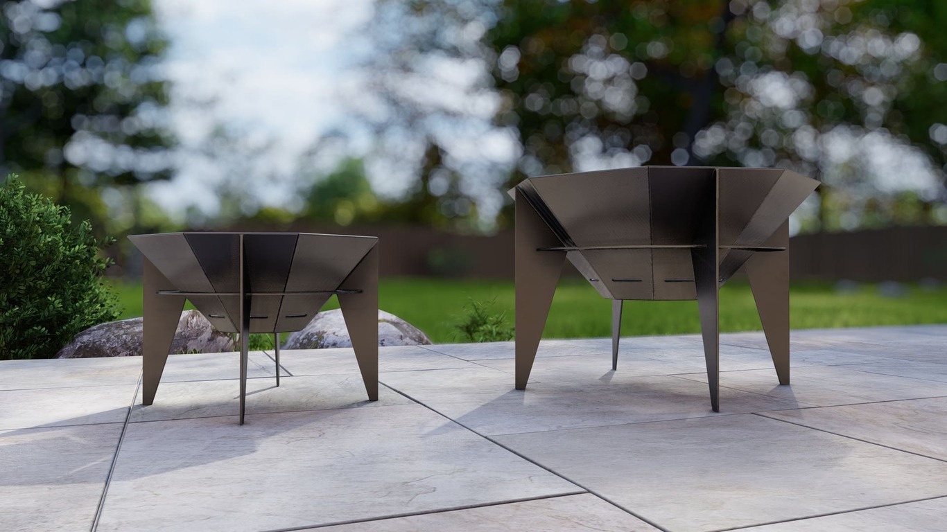 Octagon Sky Fire Pit Two Sizes. DXF, SVG files for plasma, laser cutting. Фото 5
