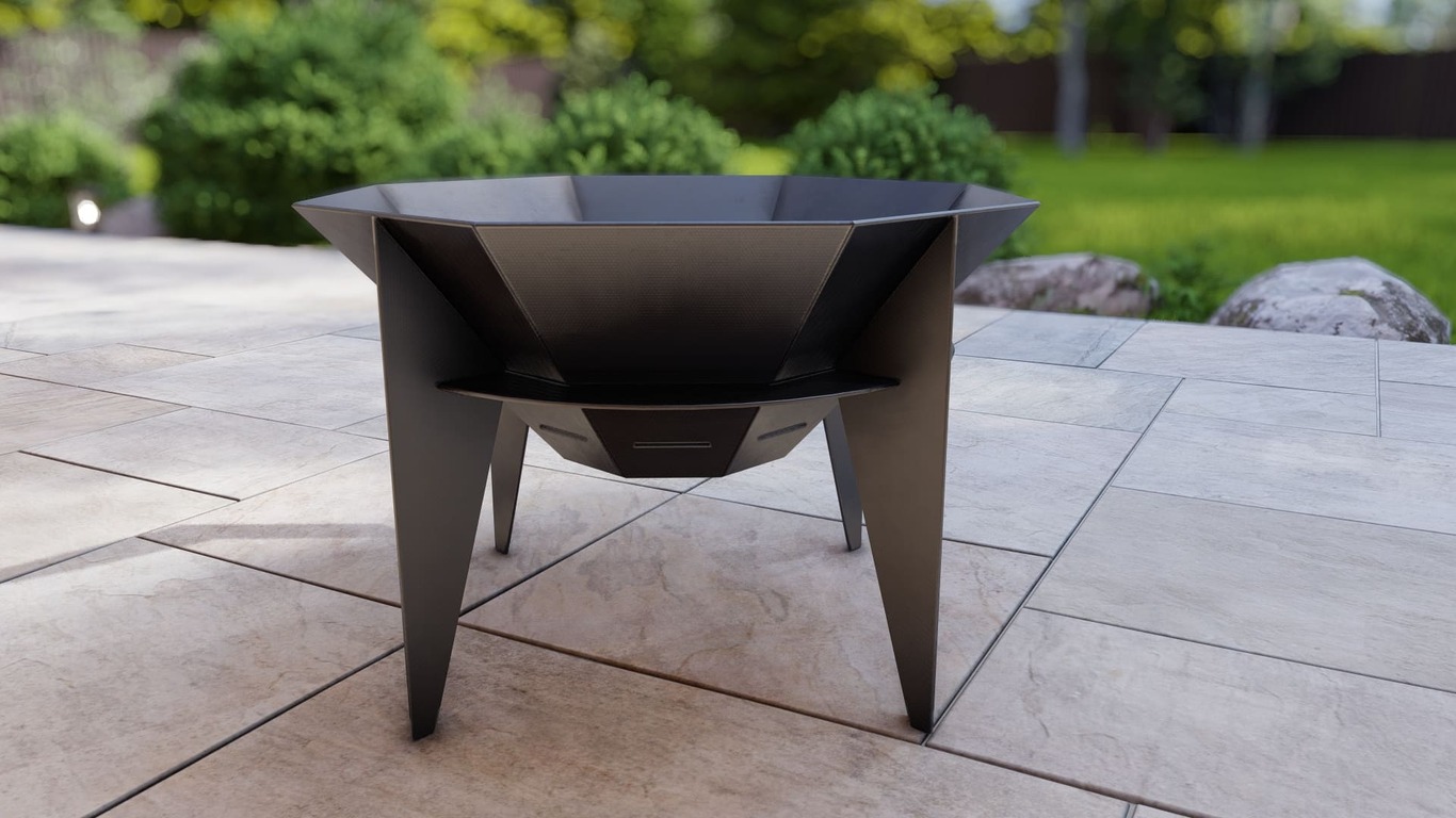 Octagon Sky Fire Pit Two Sizes. DXF, SVG files for plasma, laser cutting. Фото 12