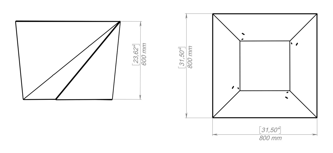 Lareira Externa Giratória 800 mm. Arquivos DXF e SVG para corte e plasma a laser. Фото 16