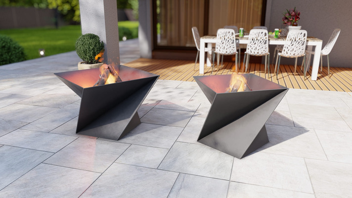 Spin Fire Pit Two Sizes. DXF, SVG files for plasma, laser cutting