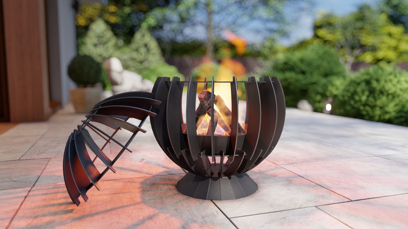 Braciere Fireball Dinamica. File DXF, SVG per taglio plasma, laser. Фото 2