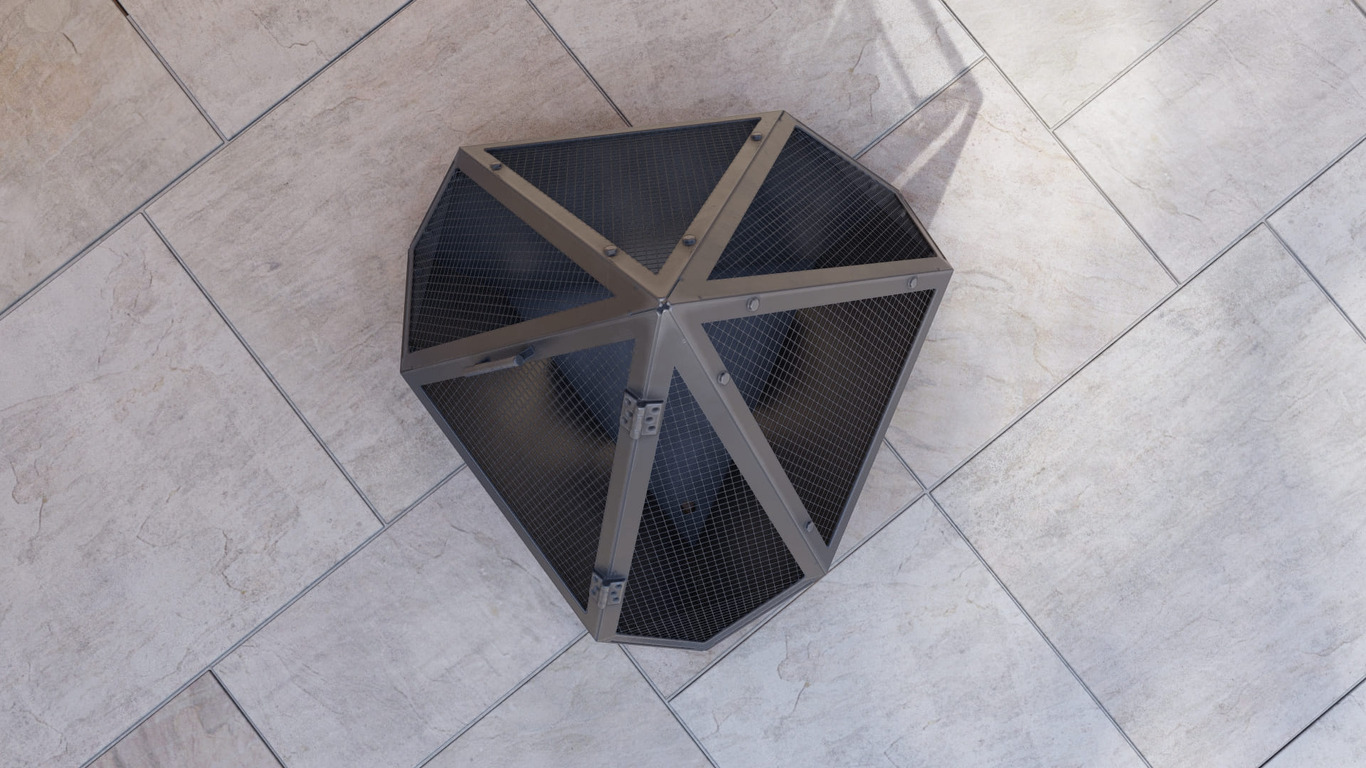 Triangle Fire Pit with Spark Arrestor. DXF, SVG files for laser, plasma cutting. Фото 18