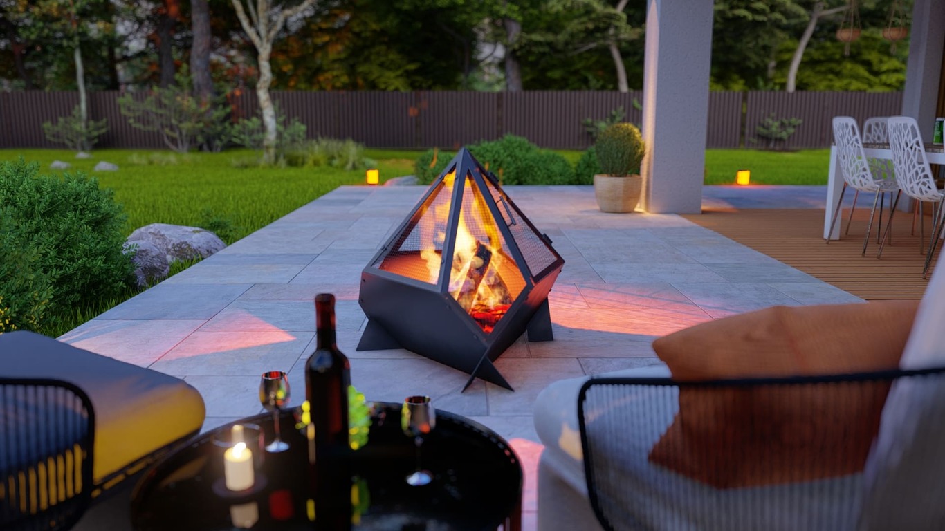 Triangle Fire Pit with Spark Arrestor. DXF, SVG files for laser, plasma cutting. Фото 7