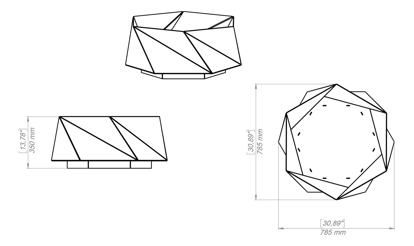 Lareira Externa Vórtice. Arquivos DXF e SVG para corte e plasma a laser. Фото 20