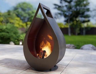 Șemineu de grădină Picătură. Fișiere DXF, SVG pentru tăiere cu plasmă și laser. Chiminea