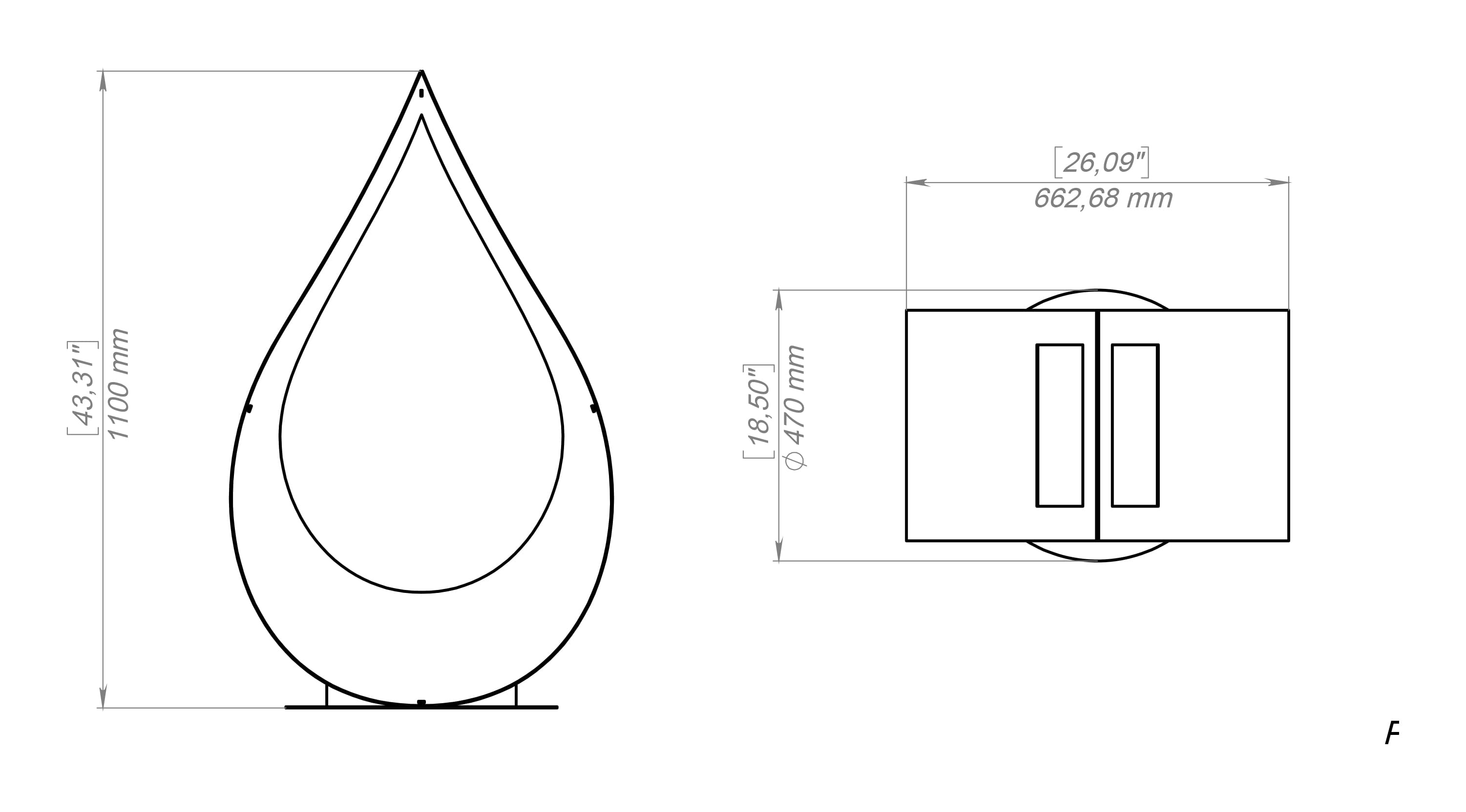 Drop Two-Sided Garden Fireplace. Chiminea Fire Pit DXF and SVG Art and ...