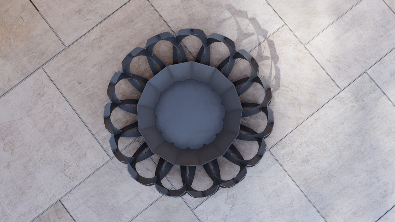 Lareira Externa Flor Ardente. Arquivos DXF e SVG para corte e plasma a laser. Фото 13