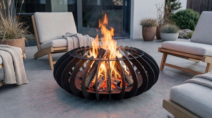 Glow Sphere Fire Pit. DXF, SVG files for plasma, laser cutting