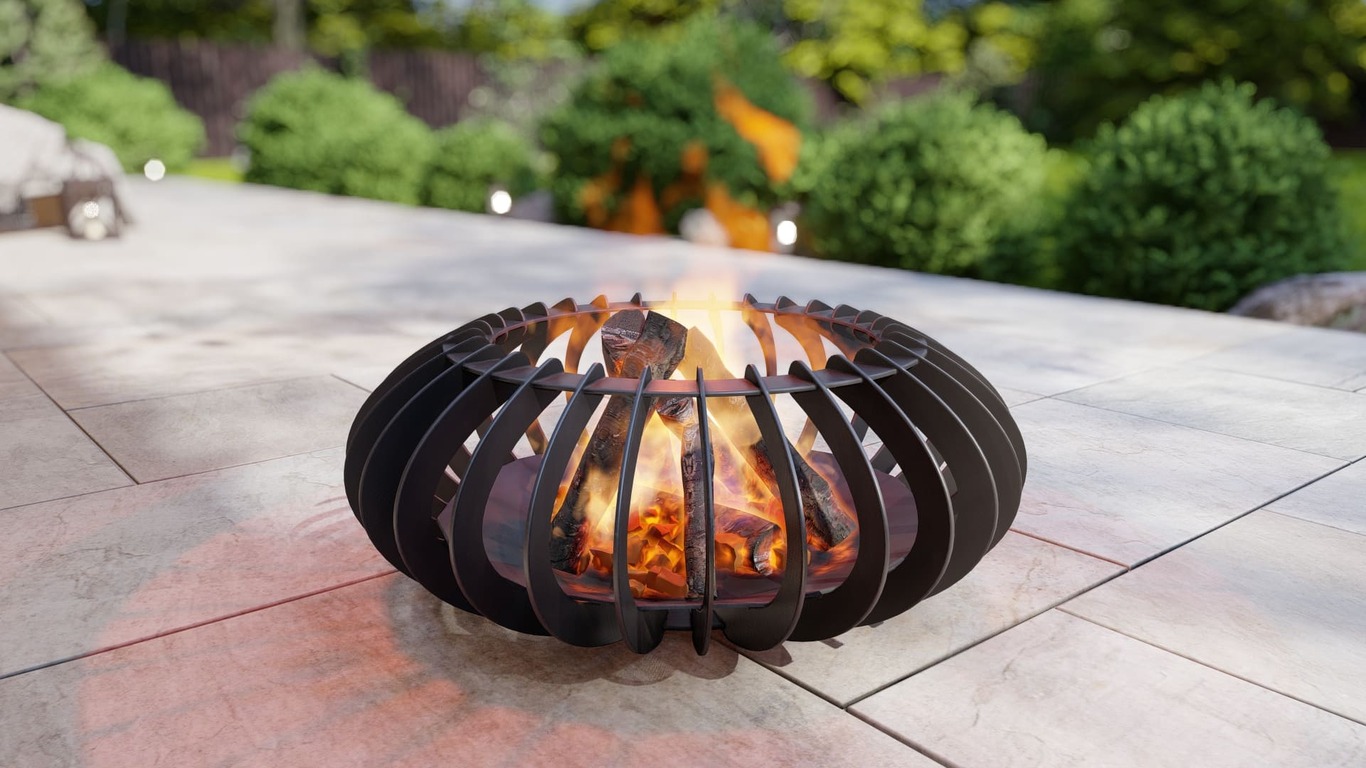 Glow Sphere Fire Pit. DXF, SVG files for plasma, laser cutting. Фото 3