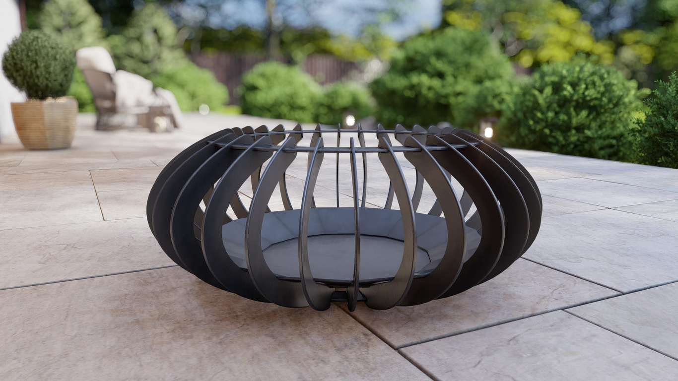 Glow Sphere Fire Pit. DXF, SVG files for plasma, laser cutting. Фото 15