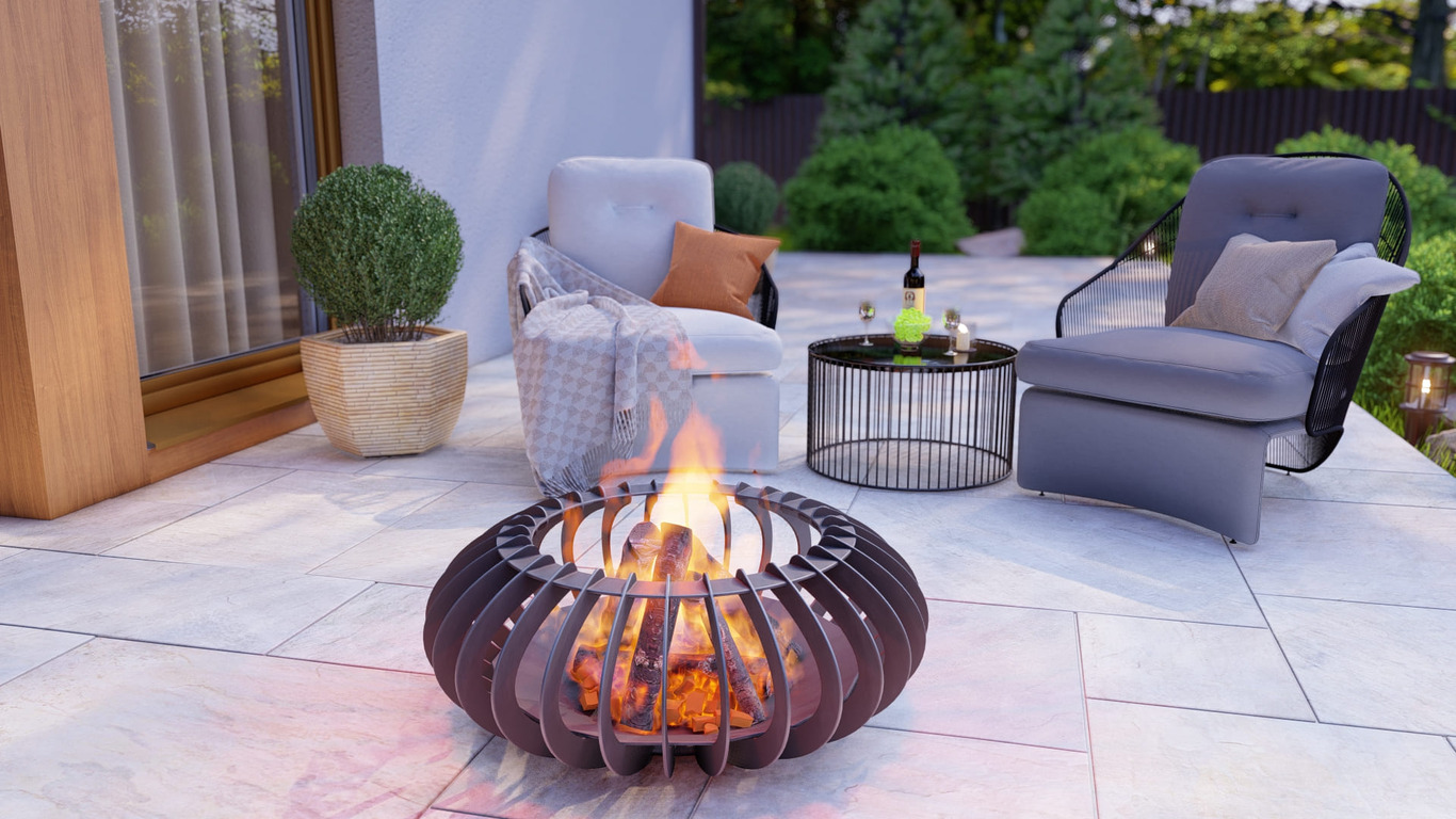 Glow Sphere Fire Pit. DXF, SVG files for plasma, laser cutting. Фото 4