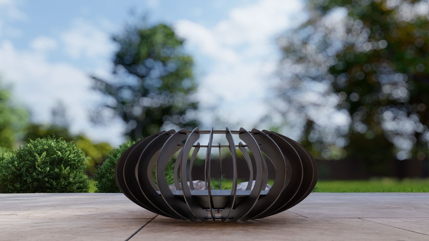 Glow Sphere Fire Pit. DXF, SVG files for plasma, laser cutting. Фото 13