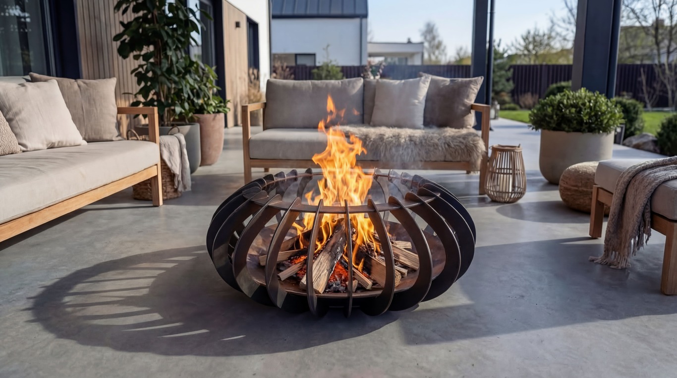 Glow Sphere Fire Pit. DXF, SVG files for plasma, laser cutting. Фото 2
