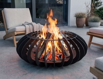 Glow Sphere Fire Pit. DXF, SVG files for plasma, laser cutting