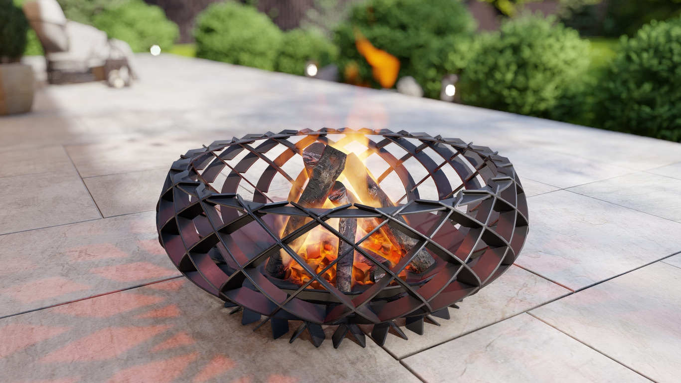 Twilight Flame Fire Pit. DXF, SVG files for plasma, laser cutting. Фото 3