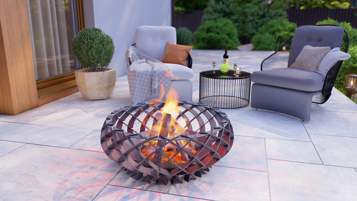 Twilight Flame Fire Pit. DXF, SVG files for plasma, laser cutting. Фото 4