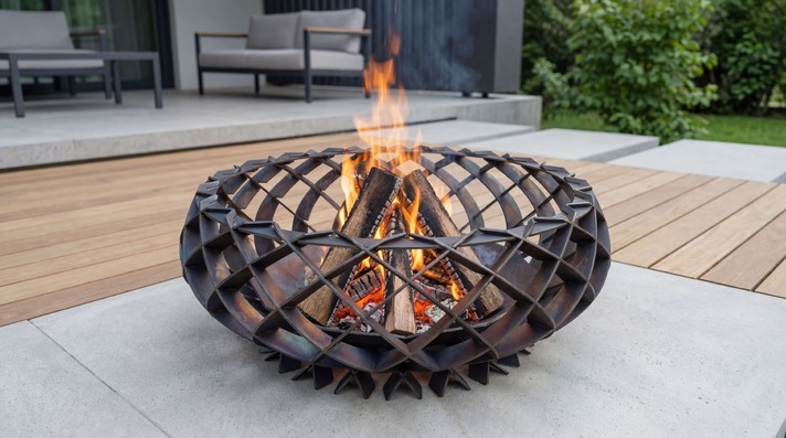 Twilight Flame Fire Pit. DXF, SVG files for plasma, laser cutting