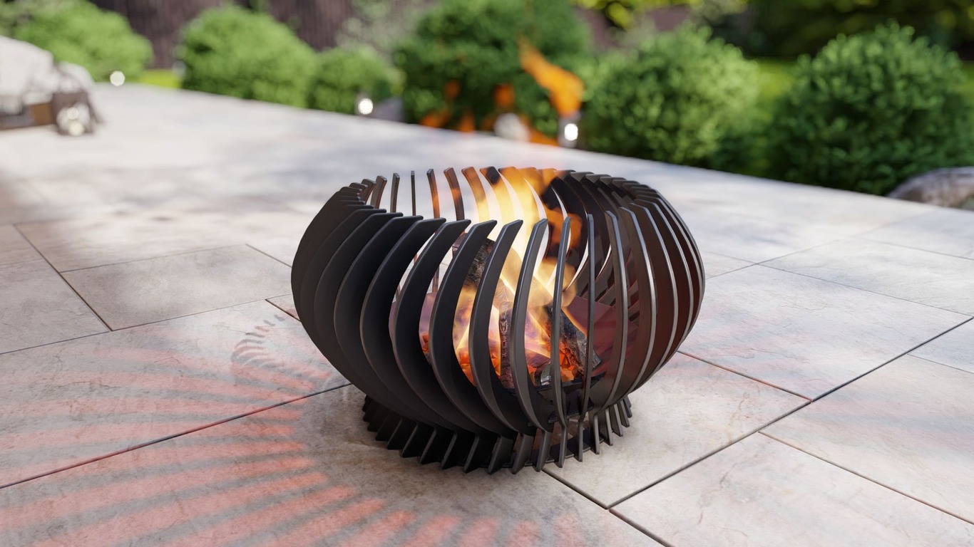 Solar Flare 27" Fire Pit. DXF, SVG files for plasma, laser cutting. Фото 4