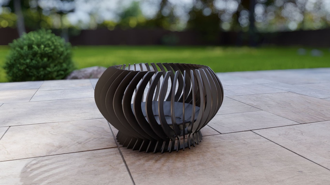 Solar Flare 27" Fire Pit. DXF, SVG files for plasma, laser cutting. Фото 15