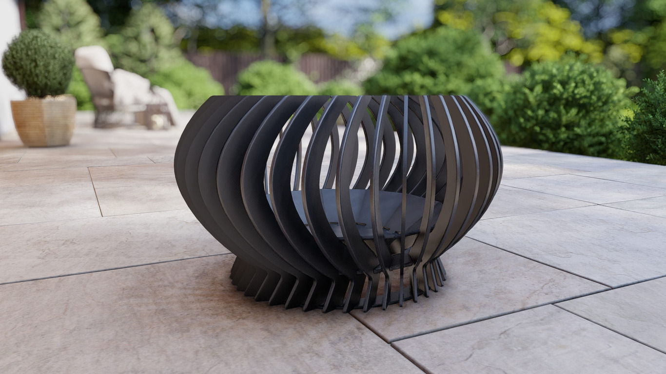 Solar Flare 27" Fire Pit. DXF, SVG files for plasma, laser cutting. Фото 16