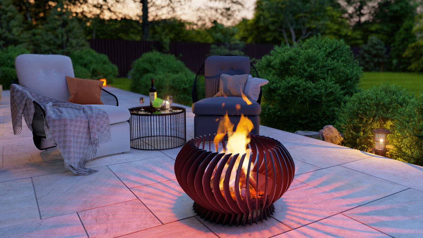 Solar Flare 27" Fire Pit. DXF, SVG files for plasma, laser cutting. Фото 7