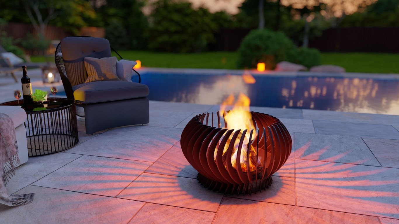 Solar Flare 27" Fire Pit. DXF, SVG files for plasma, laser cutting. Фото 9