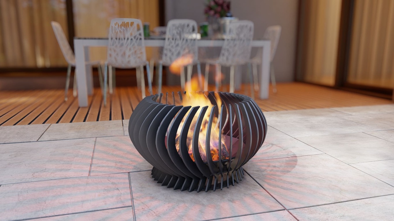 Solar Flare 27" Fire Pit. DXF, SVG files for plasma, laser cutting. Фото 10
