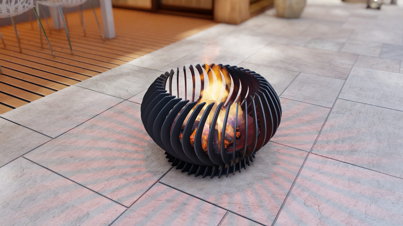 Solar Flare 27" Fire Pit. DXF, SVG files for plasma, laser cutting. Фото 11