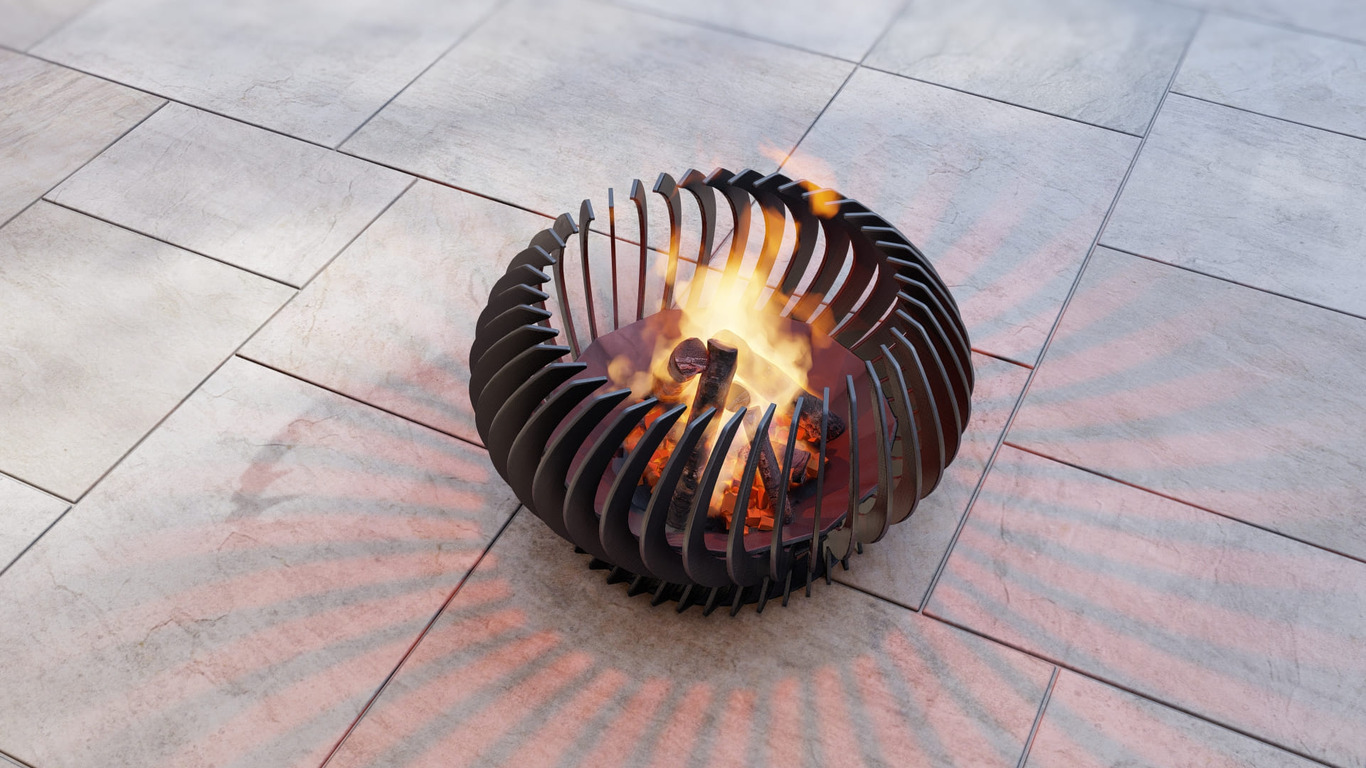 Solar Flare 27" Fire Pit. DXF, SVG files for plasma, laser cutting. Фото 12