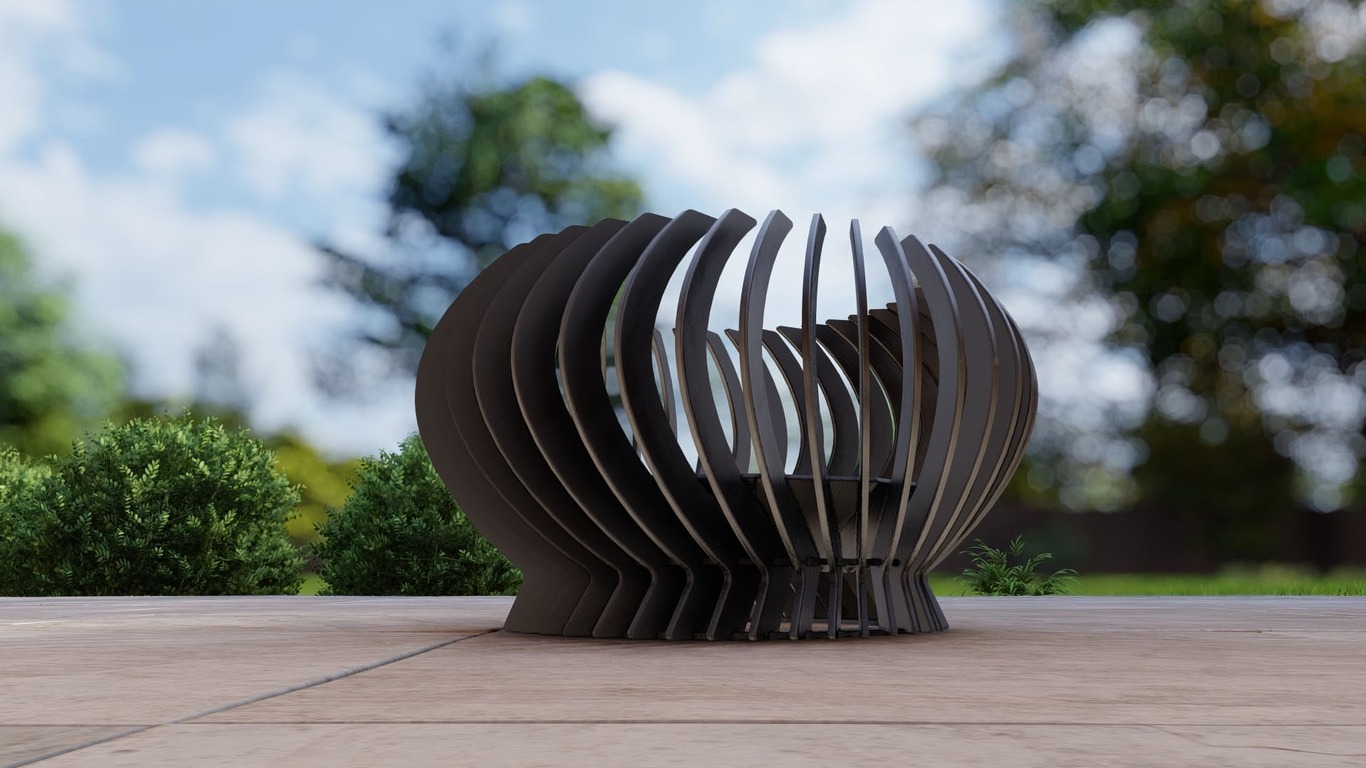 Solar Flare 27" Fire Pit. DXF, SVG files for plasma, laser cutting. Фото 14