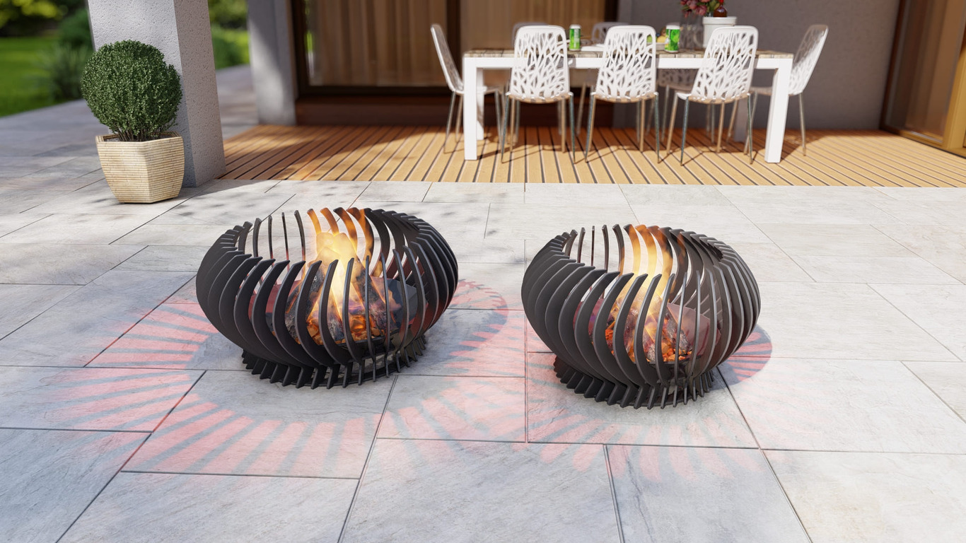 Solar Flare Two Sizes Fire Pit. DXF, SVG files for plasma, laser cutting