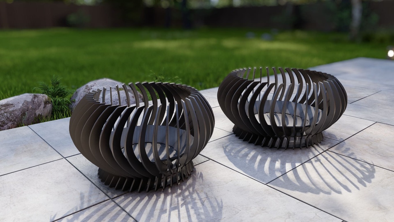 Solar Flare Two Sizes Fire Pit. DXF, SVG files for plasma, laser cutting. Фото 4