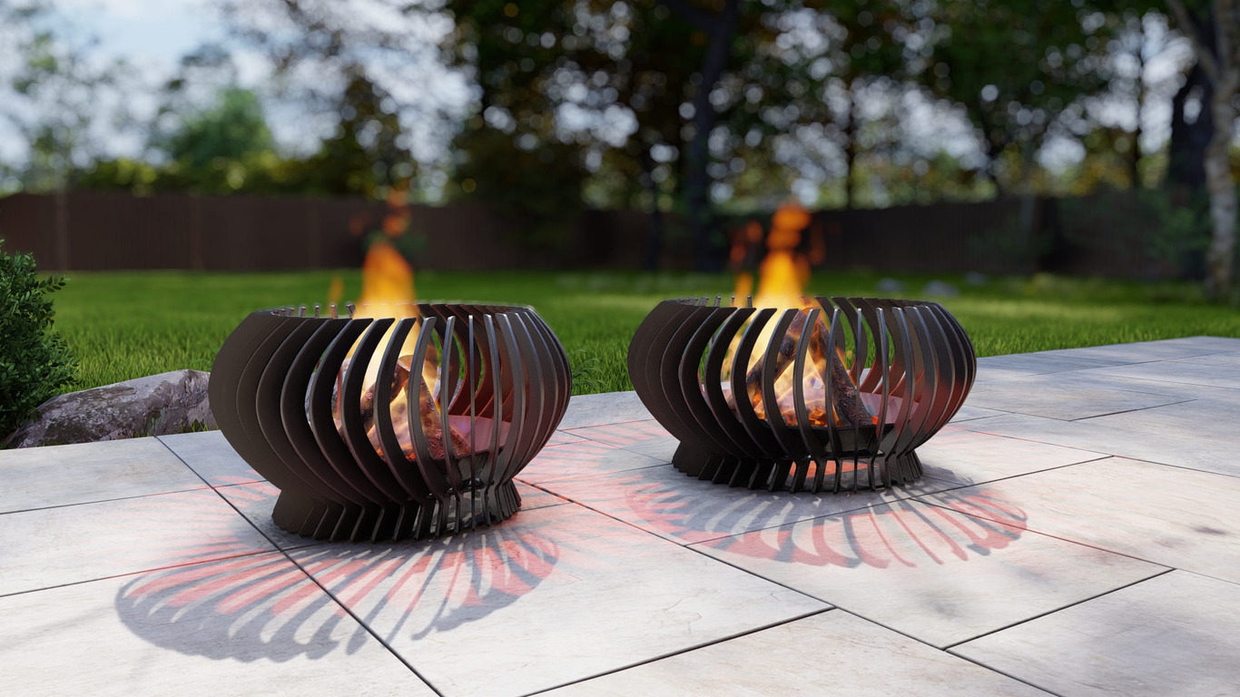 Solar Flare Two Sizes Fire Pit. DXF, SVG files for plasma, laser cutting. Фото 2
